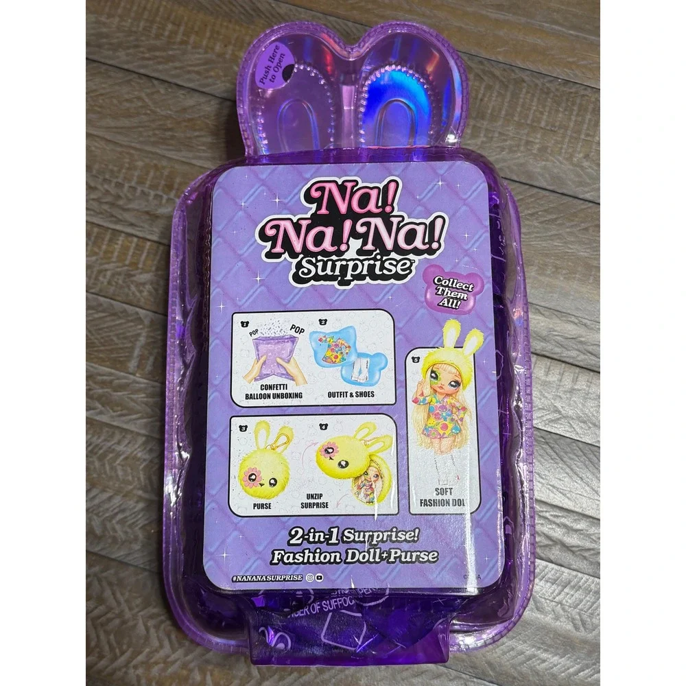 MGA Na! Na! Na! Surprise Series 4 Doll Kids OS Purple New Bunny Pom Purse 2-in-1